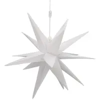 Kaemingk Lumineo LED-ster met 6 LED's, warm wit licht, voor buiten gebruik, 60 cm, wit