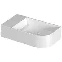 Ink Concept R Trevi Fontein Afgerond 40x22x10cm Keramiek - Rechts - Zonder Kraangat - Glans Wit - 8718835405335 - Rechthoekig / 1 Ronde Hoek