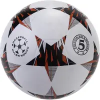 Engelhardt Rubberen straatvoetbal, kleur wit/rood, maat 5