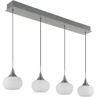Globo Design hanglamp Lui 4-lichts nikkel