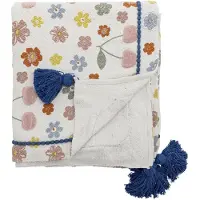 Bloomingville Cherry katoenen plaid 160x130 cm Roos
