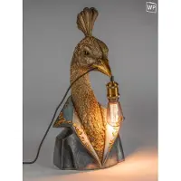 Formano Tafellamp - Pauw - Goud - 58x30x25cm - Unic - Dier - Baroque - - Polyresin