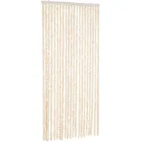vidaXL Vliegengordijn 90x220 cm chenille beige en wit