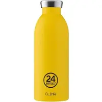 24Bottles Drinkfles 'Clima 500 ml' geel / zwart