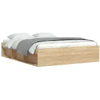 vidaXL Bedframe sonoma eikenkleurig 140x190 cm