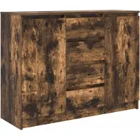 vidaXL Dressoir met lades 100,5x35x76 cm spaanplaat gerookt eiken