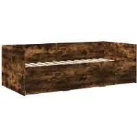 vidaXL Slaapbank met lades zonder matras 75x190 cm gerookt eikenkleur