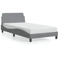 vidaXL Bedframe "Dover", lichtgrijs, 100x200 cm, gestoffeerd