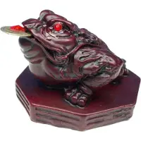 Phoenix Minibeeldje Feng Shui kikker rood - 6 cm - S