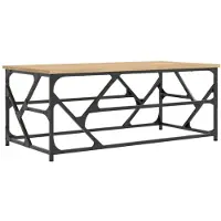 vidaXL Salontafel 100x50x40 cm bewerkt hout sonoma eikenkleurig