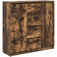 vidaXL Dressoir met lades 100,5x35x98,5cm spaanplaat gerookt eikenhout