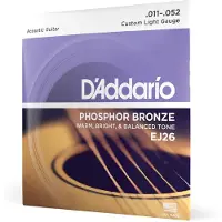 D'Addario DADDARIO EJ26 Set van bronzen snaren voor akoestische gitaar - 11-15-22-32-42-52