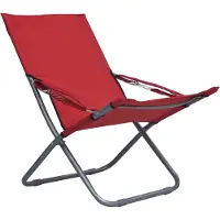 vidaXL Klapstoelen, 2 stuks, stof, rood