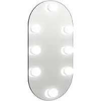 vidaXL Spiegel met LED-verlichting 40x20 cm glas ovaal