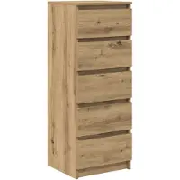 vidaXL Dressoir met lades 37,5x35x99cm spaanplaat artisanaal eikenhout