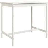 vidaXL Tuintafel 121x82,5x110 cm massief grenenhout wit