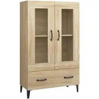 vidaXL Hoge kast 70x31x115 cm bewerkt hout sonoma eikenkleurig