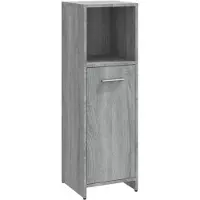 vidaXL Badkamerkast 30x30x95 cm bewerkt hout grijs sonoma eikenkleurig