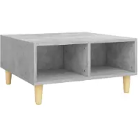 vidaXL Salontafel 60x60x30 cm bewerkt hout betongrijs