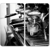 Kesper Snijplank, Serveerplank, set van 2, Glas, 50x28.5cm, Coffee