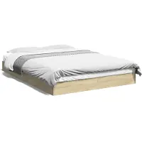 vidaXL Bedframe zonder matras, Sonoma-eikenhout, 140x200 cm, houtvezel