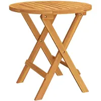 vidaXL Bistrotafel Ø46x47 cm massief acaciahout
