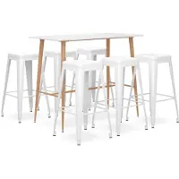 vidaXL 7-delig barset, wit