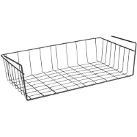 Metaltex - Hangmand 50 cm - Zwart - Metaal - Onder Plank - Ruimtebesparende Opberger