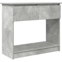 vidaXL Wandtafel met lades 85,5x38,5x74,5 cm betongrijs
