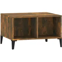 vidaXL Salontafel 60x50x36,5 cm bewerkt hout gerookt eikenkleurig