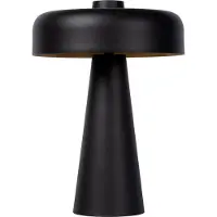 Atmooz - Ocana - Tafellamp - Zwart & Goud - 2 Lichtpunten - Jaren 60 Vorm - 30 x 30 x 40 cm - G9 Fitting - Max 3.5W - Paddenstoel
