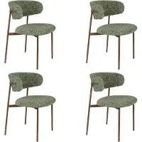 Housecraft living Claes Eetkamerstoelen Gemêleerd Groen - Set van 4