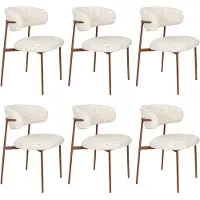 Housecraft living Claes Eetkamerstoelen Gemêleerd Off-White - Set van 6