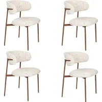 Housecraft living Claes Eetkamerstoelen Gemêleerd Off-White - Set van 4