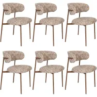 Housecraft living Claes Eetkamerstoelen Gemêleerd Multi - Set van 6