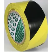 IKS Grondmarkeringstape | PVC | zwart/geel | lengte 33 m | breedte 50 mm | wiel | 36 stuks - 5635000001 5635000001
