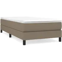 vidaXL Boxspring met matras stof taupe 90x190 cm
