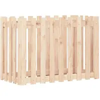 vidaXL Plantenbak verhoogd met hekontwerp 100x50x70 cm grenenhout
