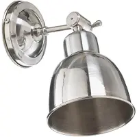 Euluna Wandlamp Emoti, dimbaar, chroom / zilver, Woon-/ Eetkamer, metaal, Industrieel design, wandlamp