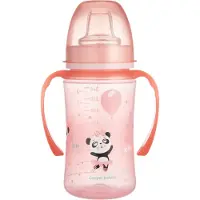 Canpol Babies | EasyStart | Siliconen Trainingsbeker | 240ml | PP | EXOTISCHE DIEREN | roze 6+ m