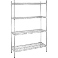 Vogue voorraadrek met 4 schappen 122x45,7cm
