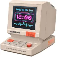 Divoom MiniToo Retro Bluetooth Speaker met 1,77 inch Pixelscherm – Wekker, Witte Ruis en Pixel Art