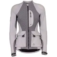 Knox Tor dames motorjas met bescherming, grijs, maat L