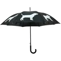 Merkloos Paraplu honden reflecterend / zwart 85 cm