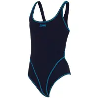 Zoggs Melbourne Haxback Swimsuit Blauw 12-13 Years Meisje