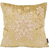 NOVÉE Sierkussen velvet gold crystal | 45 x 45 cm | fluweel/polyester