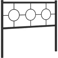 vidaXL Vervangend hoofdbord 100 cm metaal zwart