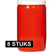 Spaas Candles 8x Rode grafkaarsen/gedenklichten 6 x 10 cm 3 dagen - Gedenkkaarsen -