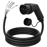 LDY Laadkabel Type 2 Met Open Einde Voor Vervanging Laadkabel - 22 kW - 3 fasen - 32A - 15 meter - Laadkabel Type 2