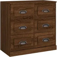 vidaXL - Dressoir - 70x35,5x67,5 - cm - bewerkt - hout - bruin - eikenkleur